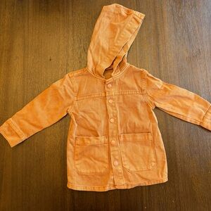 NWOT 2T Orange/Brown Hooded Jacket